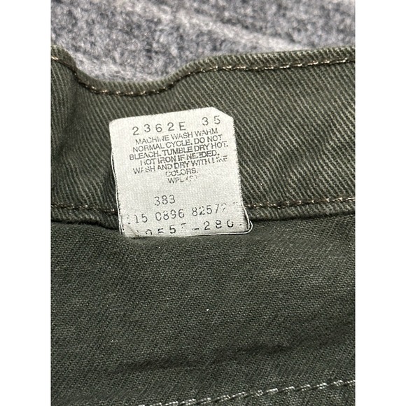 Vintage Levis Orange‎ Tab 555 Green Denim Jeans made in USA 38x30 - Picture 4 of 8
